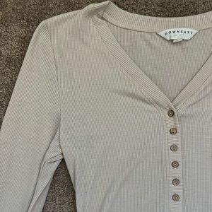 Long sleeve tan bodysuit size m